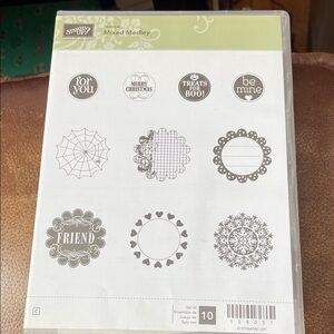 Stampin' Up! Mixed Medley Stamp Set - Black and Gray